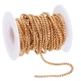 thumbnail image 1 of Uxcell 16.4Ft Box Chain Roll, 3mm Width Cable Square Box Link Chains Bulk Jewelry Extender Chain for Jewelry Making DIY Craft Necklaces Bracelet, Gold Tone, 1 of 6