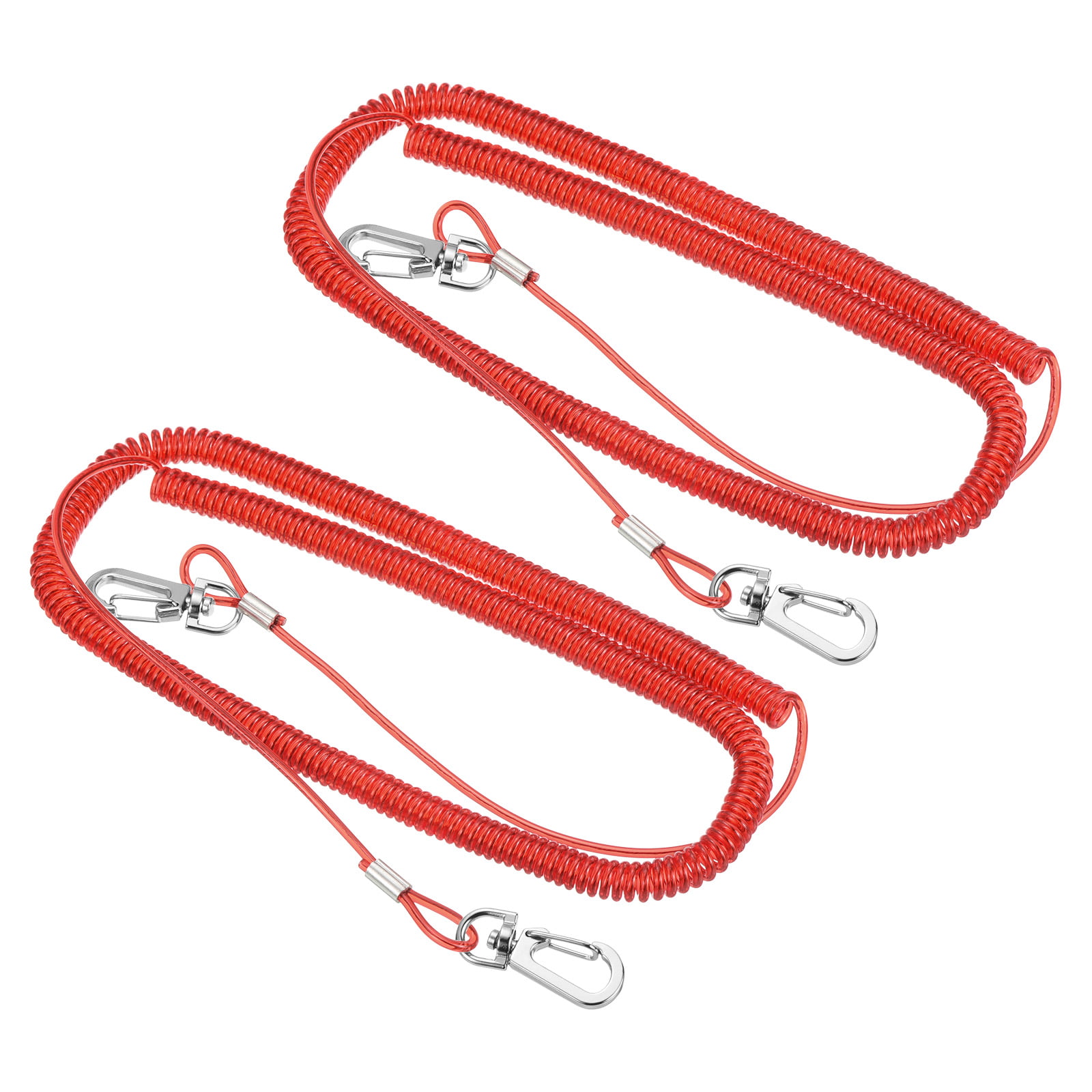 Uxcell 16.4ft Heavy Spring Fishing Coiled Lanyard Extension Cord