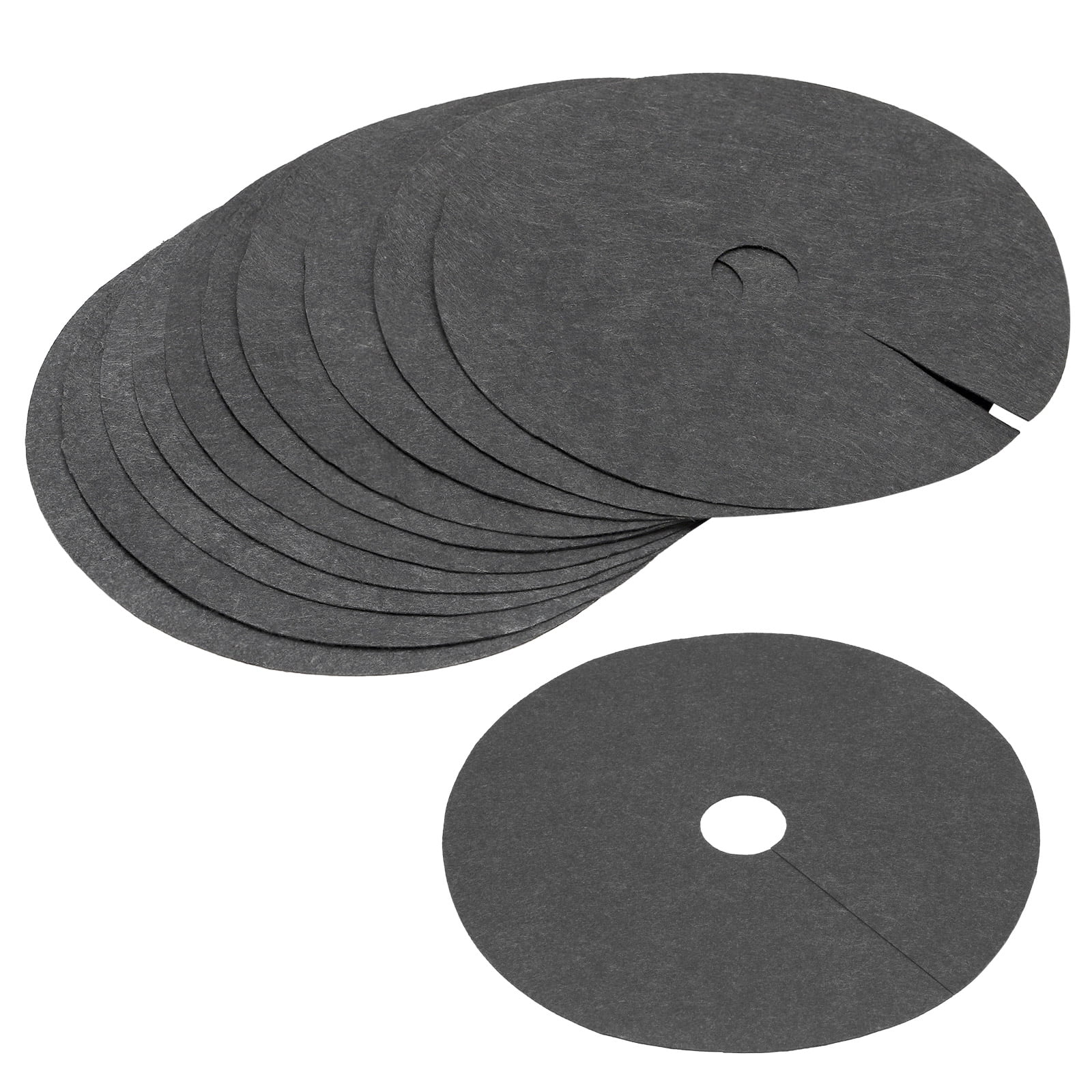 Uxcell 16.5'' Tree Mulch Ring Nonwoven Tree Protector Mat Plant Cover Black 20 Pack