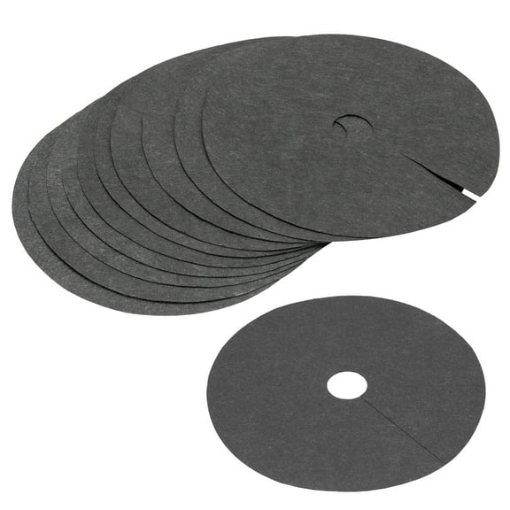 Uxcell 16.5'' Tree Mulch Ring Nonwoven Tree Protector Mat Plant Cover Black 20 Pack