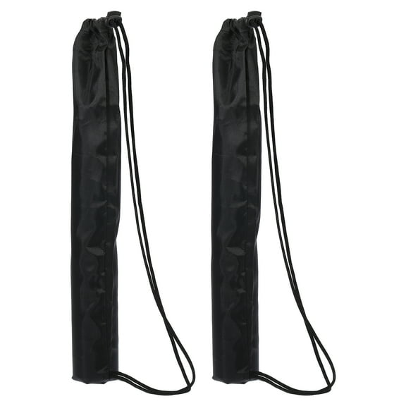 Uxcell 16.5"X2" Long Monopod Carrying Case Bag, 2 Pack Nylon Carry Bag with Shoulder Strap Portable Folding, Black