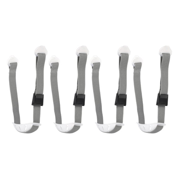 Uxcell 16.93 Inch 4 Pcs Adjustable Helmet Strap Accessory for Hard Hat with Protective Buckle Gray