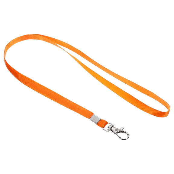 Uxcell 16.93" x 0.39" Neck Lanyards with Swivel Hook Clip for ID Badge Keys Orange 20 Pack