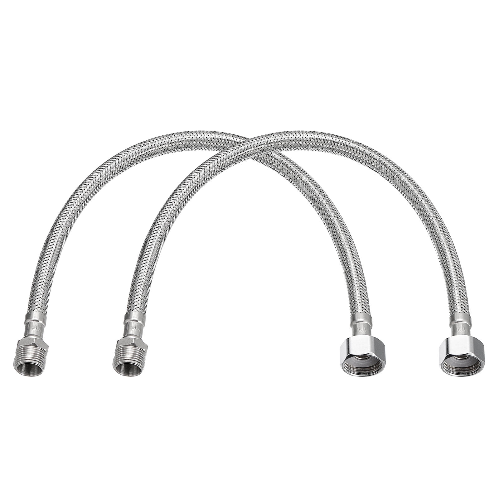 Uxcell 16" Faucet Supply Line Connector, 3/8" Male x 1/2" Female 304