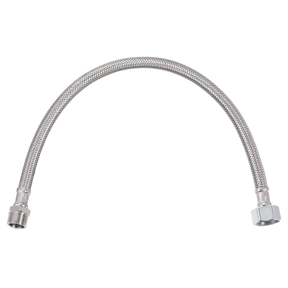 Uxcell 16" Faucet Supply Line Connectors, G1/2 Female x G3/8 Male 304 Stainless Steel Water Supply Hose