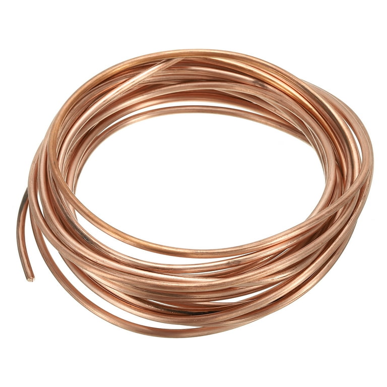 Uxcell 16 Feet Solid Bare Copper Wire 11 Gauge 99.9% Pure Copper Wire 3mm Soft Beading Wire, Size: 3mmX5M, Bronze