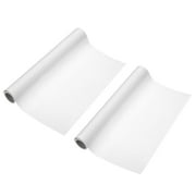 Uxcell 16 Feet x 14 Inch Art Easel Paper Roll，2 Pcs Wrapping Paper Art Craft, White