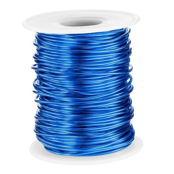 Uxcell 16 Gauge Aluminum Craft Wire 1.5mm 98.5ft Flexible Bendable Anodized Metal Jewelry Sculpting Wire for Jewelry Making Modelling Craft DIY, Sapphire Blue