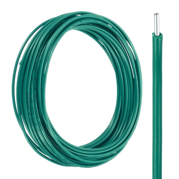 Uxcell 16 Gauge Hook Up Wire 25FT 300V Tinned Copper Electrical Wire, Green