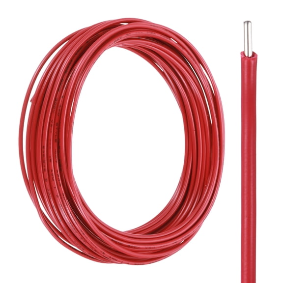Uxcell 16 Gauge Hook Up Wire 25FT 300V Tinned Copper Electrical Wire, Red