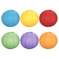 thumbnail image 1 of Uxcell 16 Inch Folding Hanging Wedding Home Party Paper Lanterns 6 Colors 6 Pack, 1 of 7