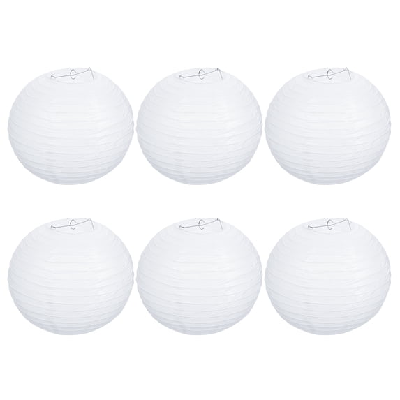 Uxcell 16 Inch Folding Hanging Wedding Home Party Paper Lanterns White 6 Pack