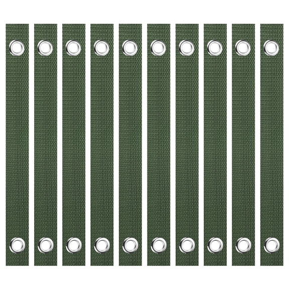 Uxcell 16 Inch Tree Straps for Staking, 20 Pack Tree Support Straps with Grommets, Olive Green