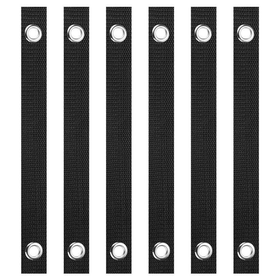 Uxcell 16 Inch Tree Straps for Staking, 6 Pack Tree Support Straps with Grommets, Black