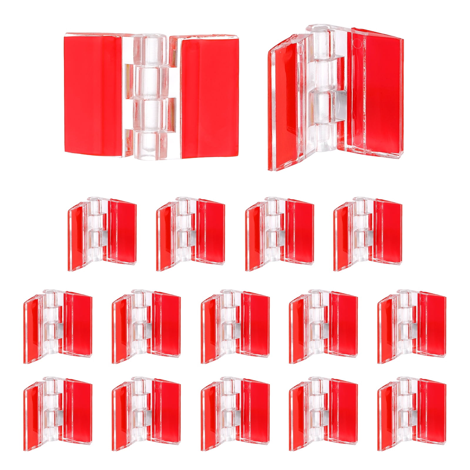 Uxcell 16 Pack Acrylic Hinges, 25x35mm Invisible Self-Adhesive Clear ...