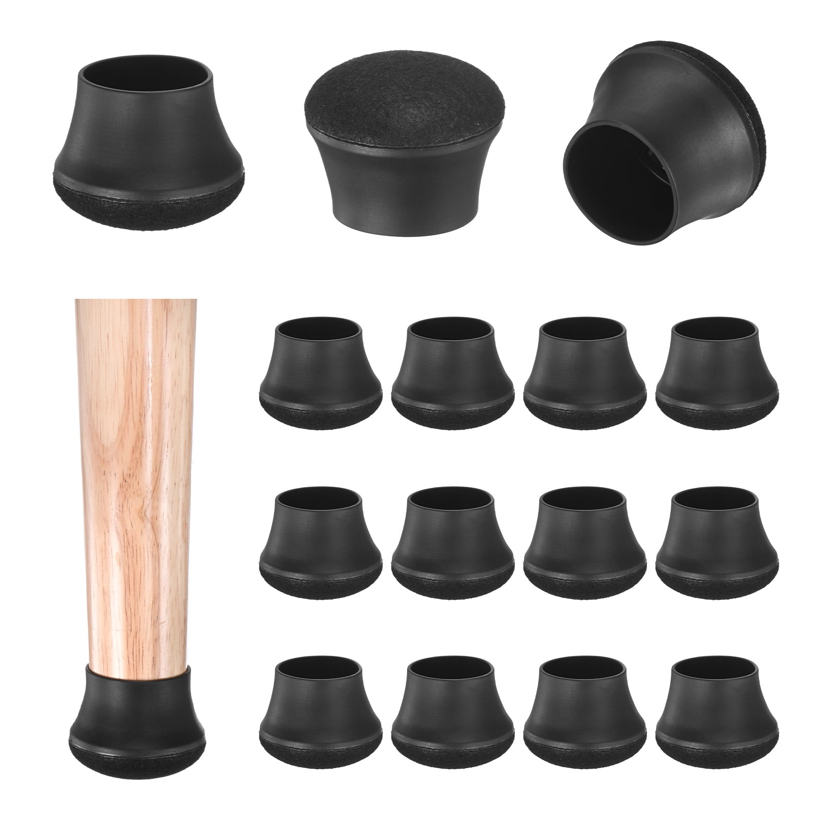 Uxcell 8-Pack Chair Leg Floor Protectors, 0.55"-0.75" Silicone Cups Square Felt Furniture Pads For Hardwood Floors Tile Floors Chair Leg Covers - View #13