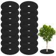 thumbnail image 1 of Uxcell 16 Pack Non Woven Tree Cover Rings,16.5 Inch Weed Fabric Cover,Apply To Tree Mulch Ring(Round Black), 1 of 7