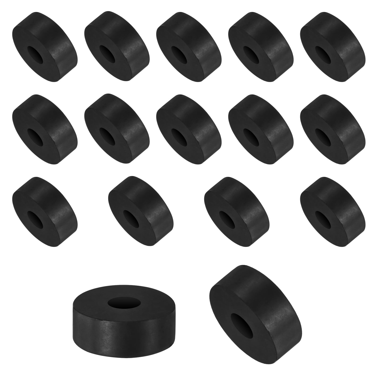 Uxcell 16-Pack Rubber Spacer 0.47" ID x 1.57" OD x 0.59" Thick Vibration Pads