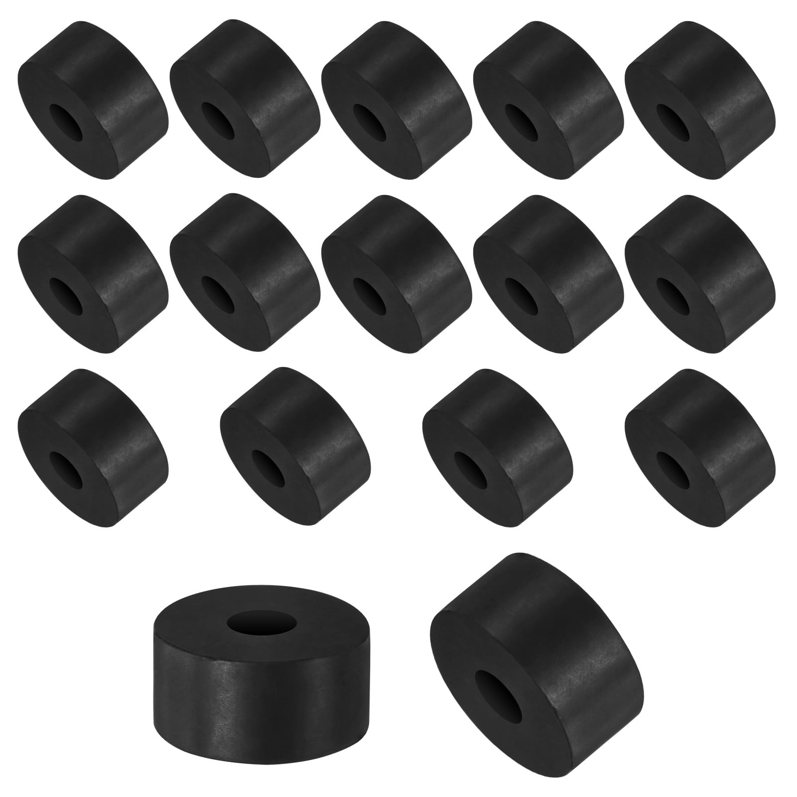 Uxcell 16-Pack Rubber Spacer 0.47" ID x 1.57" OD x 0.79" Thick Vibration Pads