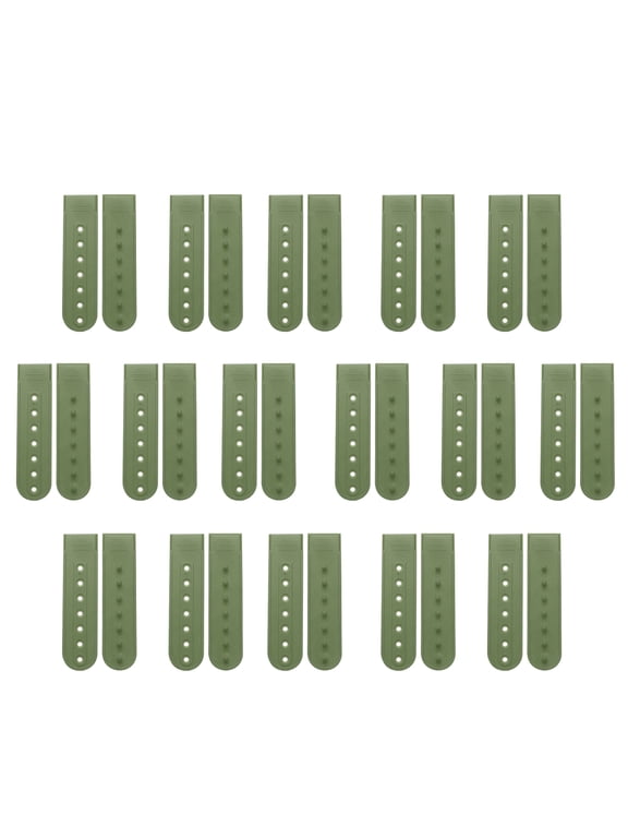 16 Pairs Hat Snap Replacement, PE Snapback Extender Adjustable Hat Cap Snap Buckle Repair Strap with 7 Holes, Army Green