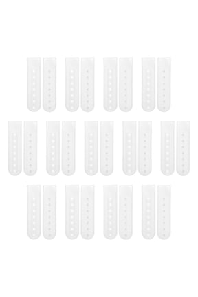16 Pairs Hat Snap Replacement, PE Snapback Extender Adjustable Hat Cap Snap Buckle Repair Strap with 7 Holes, Clear