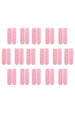 16 Pairs Hat Snap Replacement, PE Snapback Extender Adjustable Hat Cap Snap Buckle Repair Strap with 7 Holes, Pink
