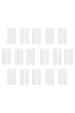 16 Pairs Hat Snap Replacement, PE Snapback Extender Adjustable Hat Cap Snap Buckle Repair Strap with 7 Holes, White