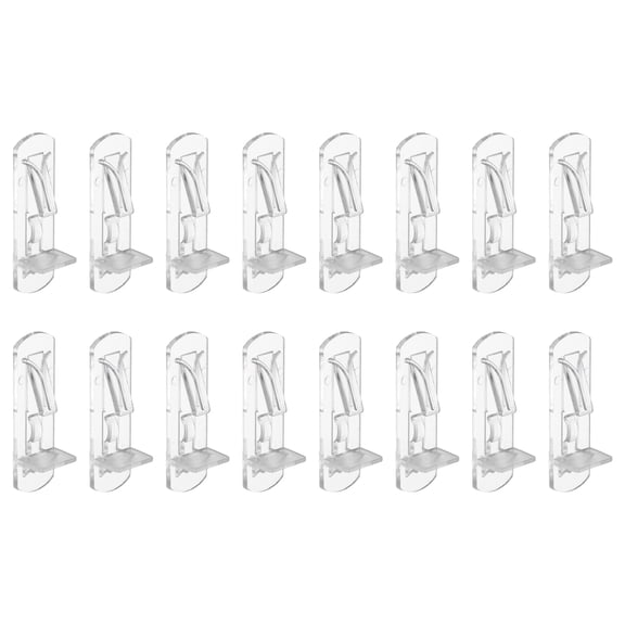 Uxcell 16 Pcs Clear Plastic Locking Shelf Pins Fits 5mm Peg Hole 16mm Thick
