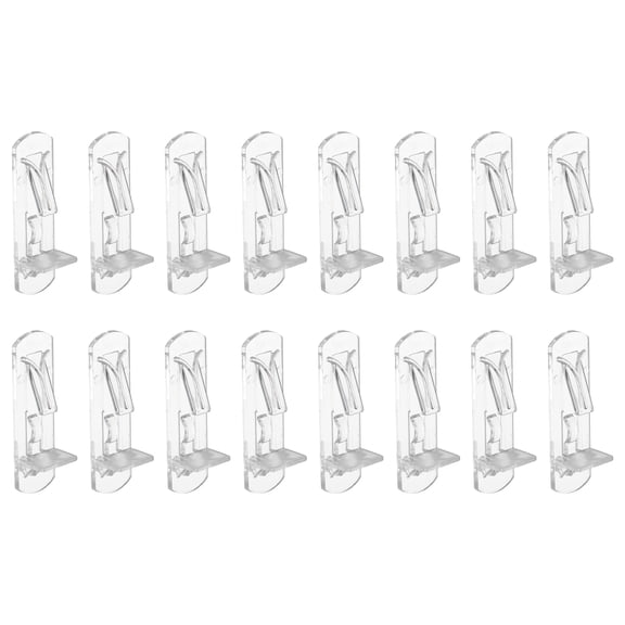 Uxcell 16 Pcs Clear Plastic Locking Shelf Pins Fits 6mm Peg Hole 16mm Thick