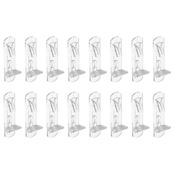 Uxcell 16 Pcs Clear Plastic Locking Shelf Pins Fits 6mm Peg Hole 20mm Thick