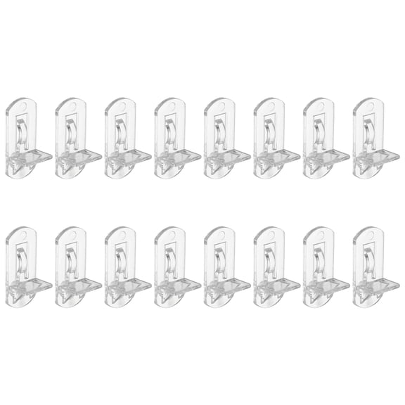 Uxcell 16 Pcs Clear Plastic Locking Shelf Pins Fits 8mm Peg Hole 30mm Thick