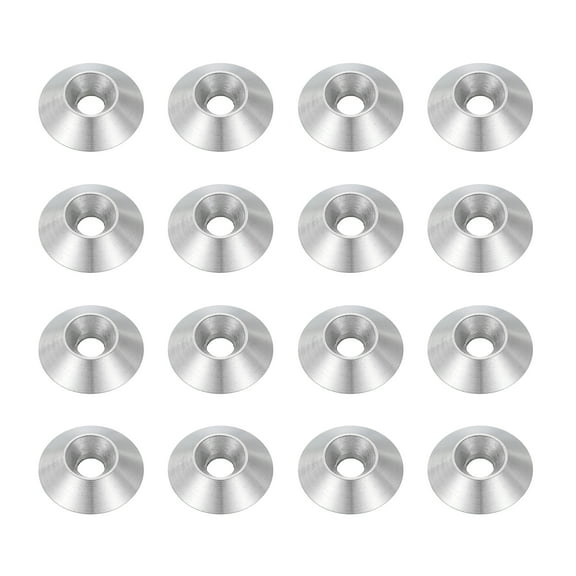 Uxcell 16 Pcs M3 Cone Cup Countersunk Washer, 3x13mm 304 Stainless Steel Counterbore Head Washers Gaskets Shim for Mechanical Accessories Parts, Silver