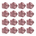 thumbnail image 1 of Uxcell 16 Pcs Ribbon Roses 2 Inch Rose Artificial Fabric Flowers Dark Pink, 1 of 5