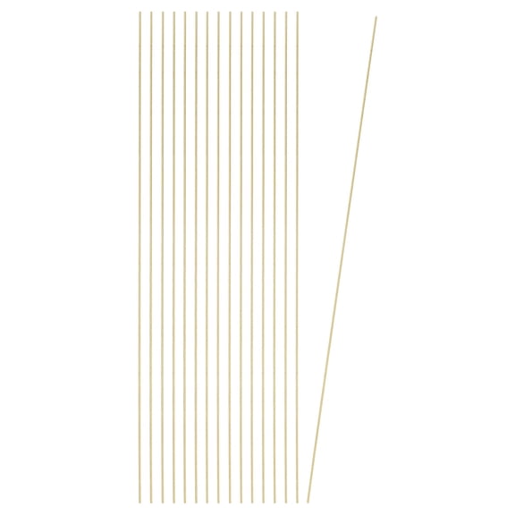 Uxcell 16 Pcs Round Brass Rods, 1mm Dia. 26cm / 10.24 Inch Length H59 Brass Bar Solid Metal Rods for DIY Crafting Jewelry Plating Repairing Science Class, Brassy