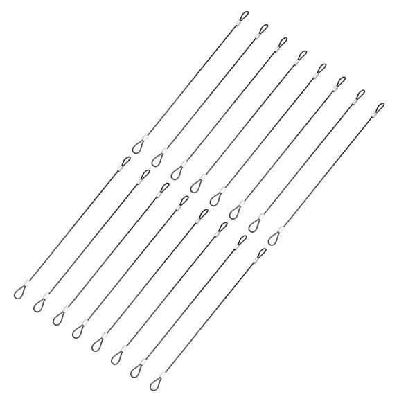 Uxcell 16 Pcs Security Cable Lock - Double Loop Cable (0.98 ft x 0.08 Inch) Vinyl Coated 304 Stainless Steel Safety Flexible Wire Rope Luggage Bike Anti-Theft Security Chain Lock, Black