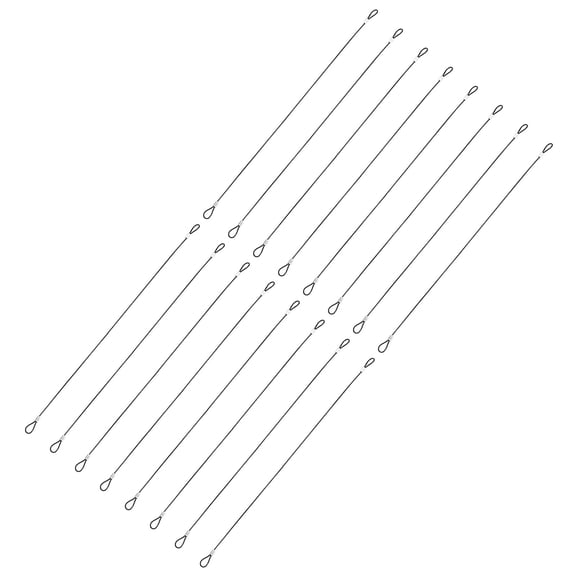Uxcell 16 Pcs Security Cable Lock - Double Loop Cable (3.28 ft x 0.08 Inch) Vinyl Coated 304 Stainless Steel Safety Flexible Wire Rope Luggage Bike Anti-Theft Security Chain Lock, Black