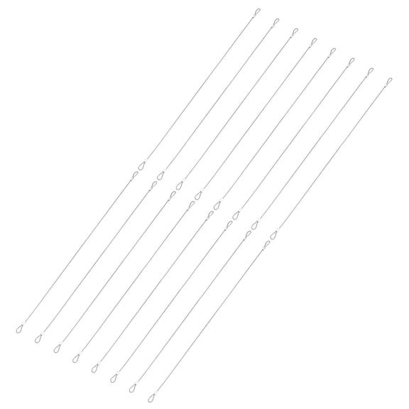 Uxcell 16 Pcs Security Cable Lock - Double Loop Cable (3.28 ft x 0.08 Inch) Vinyl Coated 304 Stainless Steel Safety Flexible Wire Rope Luggage Bike Anti-Theft Security Chain Lock, Silver