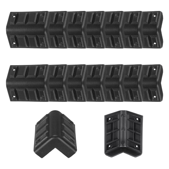 Uxcell 16 Pcs Speaker Cabinet Corners Protector 45x45x70mm Plastic Stackable Guard Wrap Angle Case Edge Box Protection