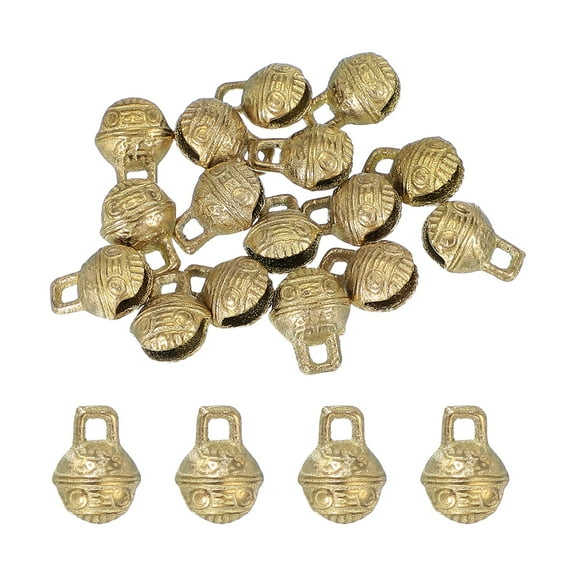 Uxcell 16 Pcs Vintage Mini Brass Bells, 11mm Jingle Bells for Crafts, Small Tibetan Craft Bell for Jewelry Making DIY Crafts Charm Pendants Wind Chimes Home Decoration, Bronze