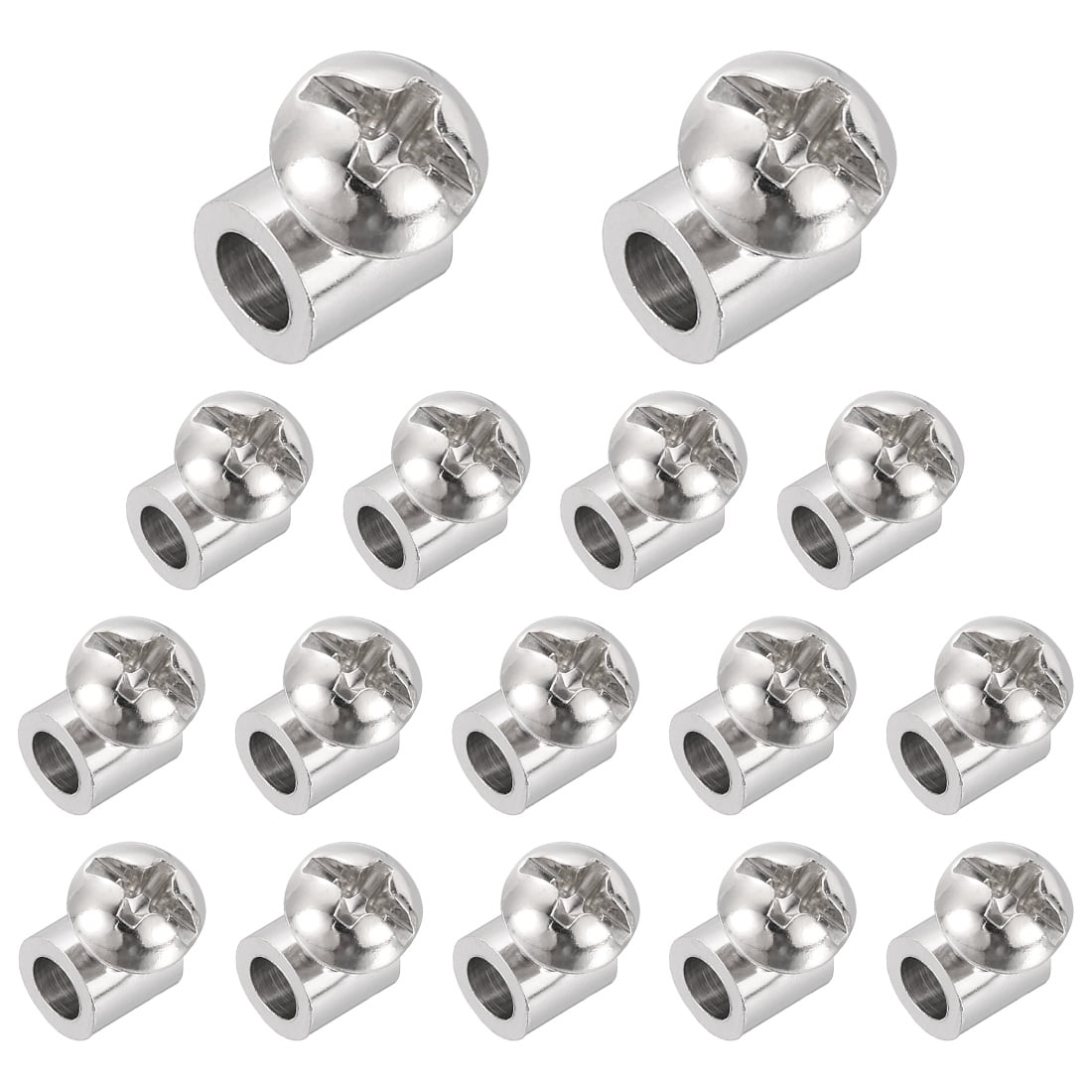 Copper Rope Clips Uxcell 16 Pcs Wire Rope Cable Clamp, 6 x 6mm Copper Single Hole Wire ...