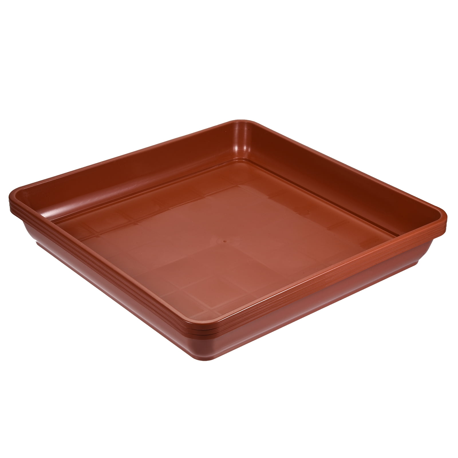Uxcell 16 Plastic Square Plant Pot Saucer Flower Drip Tray, Red 3 Pack 