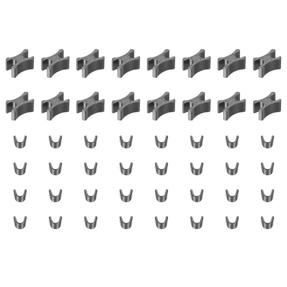 Uxcell 16 Sets Zipper Slider Retainers, #3 Top Stoppers & Bottom Stops for Bags Coats Jackets, Metallic Black