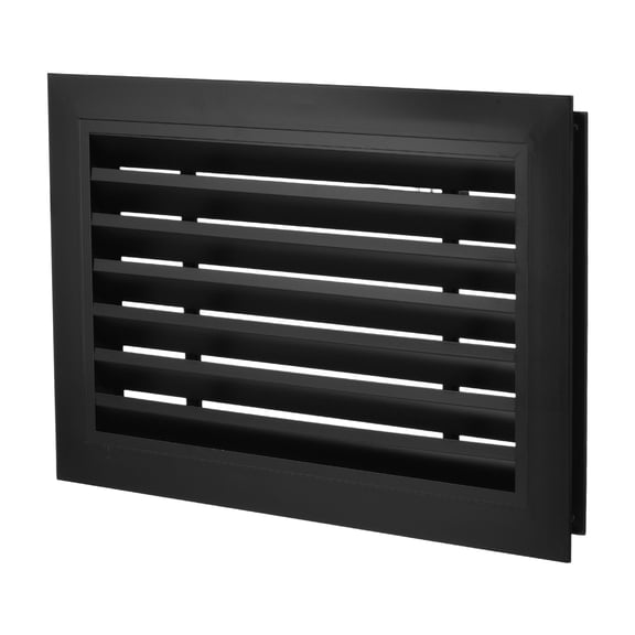 Uxcell 16" x 10" Door Air Vent Cover Anodized Aluminum Alloy Grille Ventilation Guard Louver Cover for Cabinet Wardrobe Door, Black