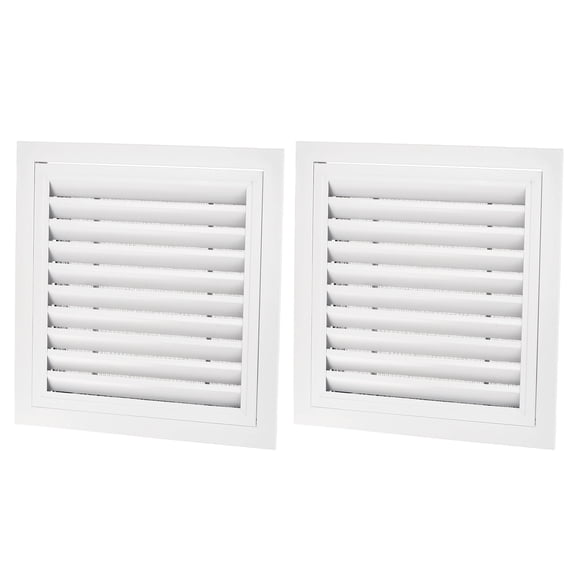 Uxcell 16" x 16" Return Air Vent Cover, 2Pcs Aluminum Alloy Return Air Grille Linear Bar Removable Grille with Mesh Filter for Sidewall Wall Ceiling Floor HVAC System, White
