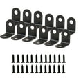 thumbnail image 1 of Uxcell 16 x 16mm Angle Bracket Metal Black L Shaped Angle Brackets Corner Braces Support with Screws, 12pcs, 1 of 7