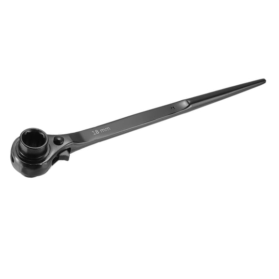 Uxcell 16 x 18mm 12-Point Scaffold Podger Ratchet Spanner Ratcheting Socket Wrench Tool (Black)