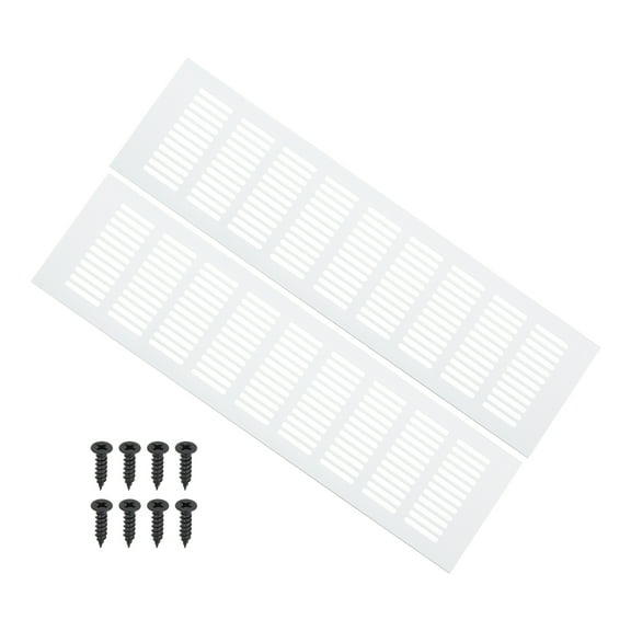 Uxcell 16 x 4 Inch Door Air Vent Cover, 2 Pcs Heavy Duty Grille Ventilation