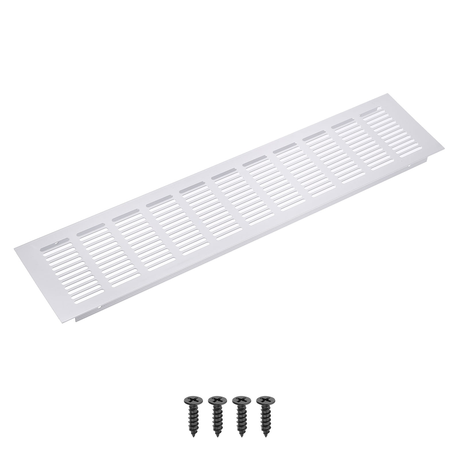 Uxcell 16 x 4" Rectangle Ventilation Grille Aluminum Air Vent Cover Silver