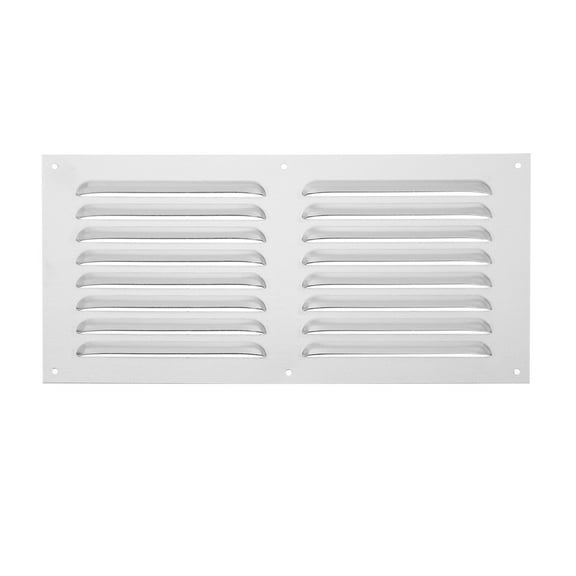 Uxcell 16 x 8 Inch Aluminum Vent Cover, Screen Air Grille Ventilation Cover HVAC Louvered Grill Silver Tone