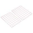thumbnail image 1 of Uxcell 16"x12" Wire Grid Panel, 2 Pack Wall Grid Panels Board Photo Display Decor Hanging Organizer, Pink, 1 of 5